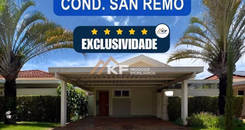 Casa à venda Condomínio San Remo: 3 quartos, Suíte e Piscina - Ribeirão Preto/ SP