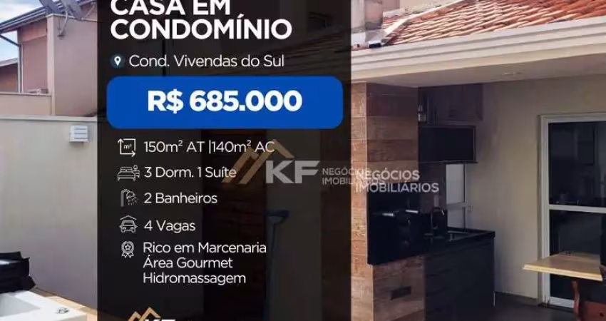 Casa à venda no condomínio vivendas do sul - vila do golfe - ribeirão preto/sp