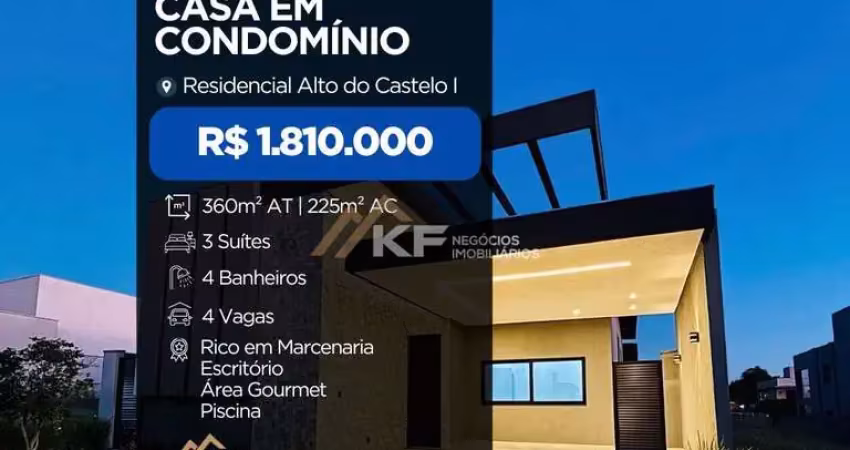 Casa em condomínio em residencial alto do castelo, ribeirão preto/sp