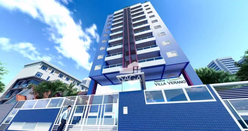 Apenas R$26.910,00 de Entrada! Apartamento com 1 dormitório à venda, 47 m² por R$ 358.860 - Vila Guilhermina - Praia Grande/SP