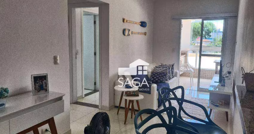 Apartamento com 2 dormitórios à venda, 65 m² por r$ 450.000 - aviação - praia grande/sp
