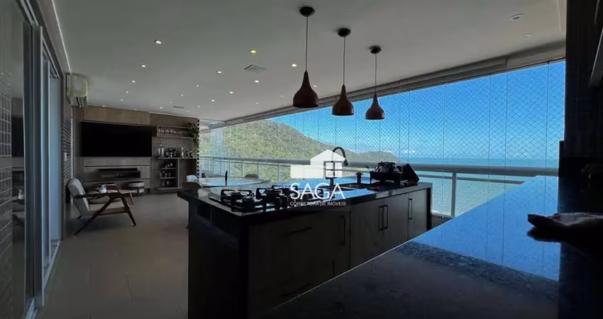 Apartamento com 4 dormitórios para alugar, 250 m² por r$ 20.000,00/mês - canto do forte - praia grande/sp