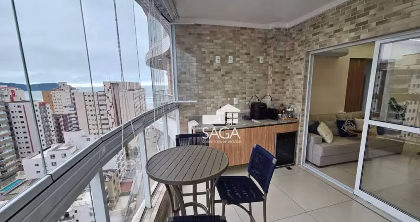 Porteira fechada! apartamento com 3 dormitórios à venda, 109 m² por r$ 1.238.000 - vila guilhermina - praia grande/sp