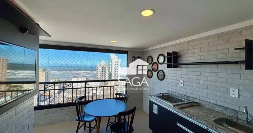 Vista frontal mar! apartamento com 2 dormitórios à venda, 85 m² por r$ 795.000 - vila guilhermina - praia grande/sp