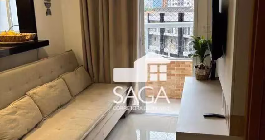Apartamento com 1 dormitório mobiliado à venda, 33 m² por r$ 350.000 - vila guilhermina - praia grande/sp