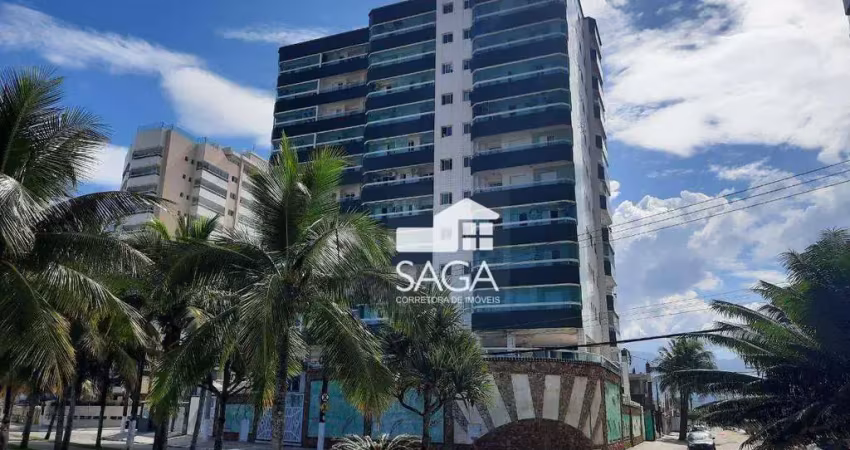 Apartamento com 2 dormitórios à venda, 75 m² por r$ 550.000 - maracanã - praia grande/sp