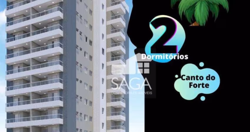 Apartamento com 2 dormitórios à venda, 60 m² por R$ 481.000,00 - Canto do Forte - Praia Grande/SP