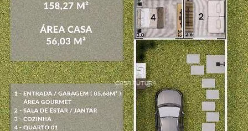 Casa com 2 dormitórios à venda, 56 m² por R$ 310.000,00 - Arvoredo - Pinheiral/RJ