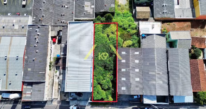 Terreno comercial com 480m², sendo 12x40, a uma quadra da estrada da ribeira em colombo