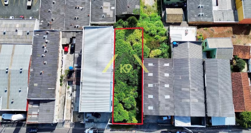 Terreno COMERCIAL com 480m² (12x40) a uma quadra da Estrada da Ribeira em Colombo
