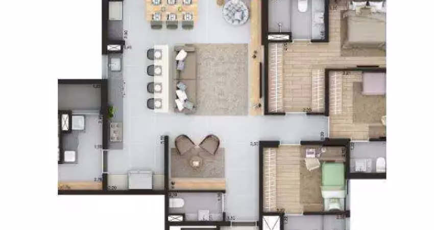 Apartamento com 3 dormitórios à venda, 125 m² por r$ 1.350.000,00 - vila santa teresa - santo andré/sp