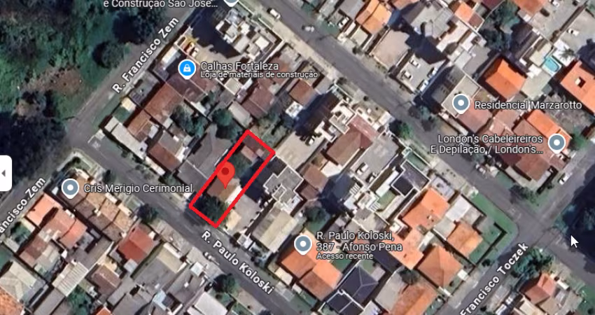 Terreno à Venda, com 394m², no Bairro Afonso Pena, em São José dos Pinhais