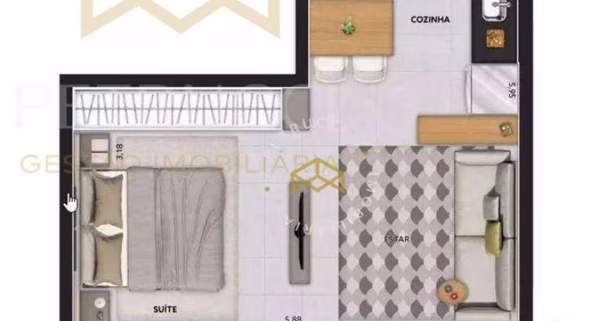 Apartamento com 1 dormitório à venda, 41 m² por R$ 580.000,00 - Centro - Campinas/SP