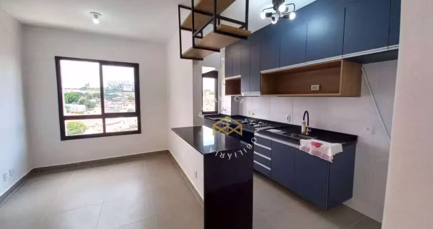 Apartamento com 2 dormitórios para alugar, 47 m² por r$ 3.412,13/mês - jardim itatiaia - campinas/sp