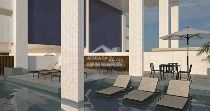 Apartamento 2 dormitórios, prédio frente mar na mirim, só na imobiliária em praia grande