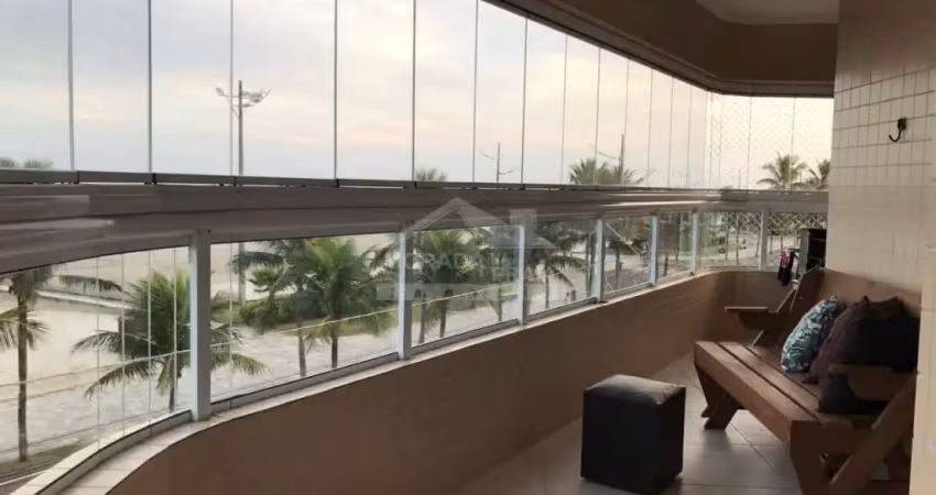 Apartamento frente ao mar, 2 suítes, terraço gourmet, confira na imobiliária em praia grande.