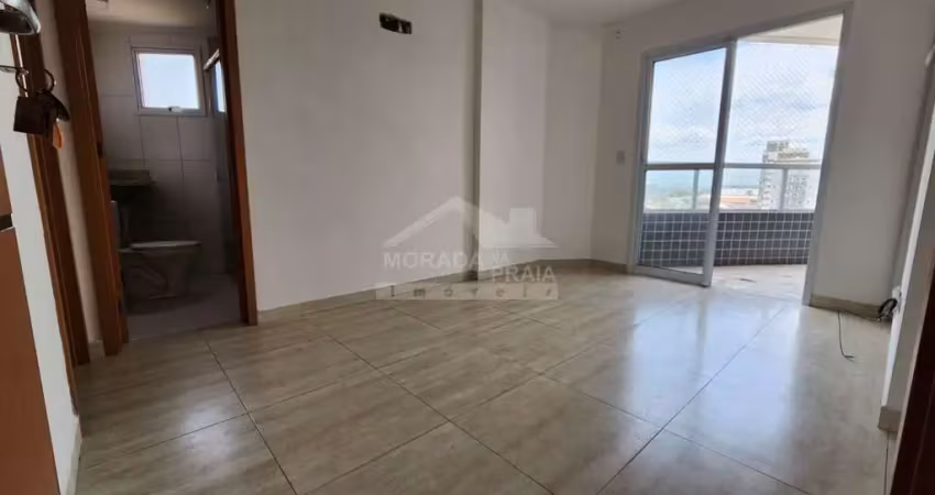 Apartamento na Mirim, 1 dormitório, terraço gourmet, lazer, confira na imobiliária em Praia Grande.