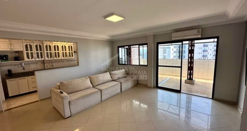 Cobertura VISTA PARA O MAR na Mirim, 3 dormitórios, sacada, churrasqueira, confira em Praia Grande.