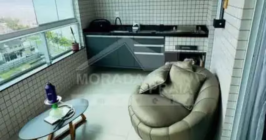 Apartamento vista mar na vila mirim, 2 dormitórios, sacada, lazer, confira em praia grande.