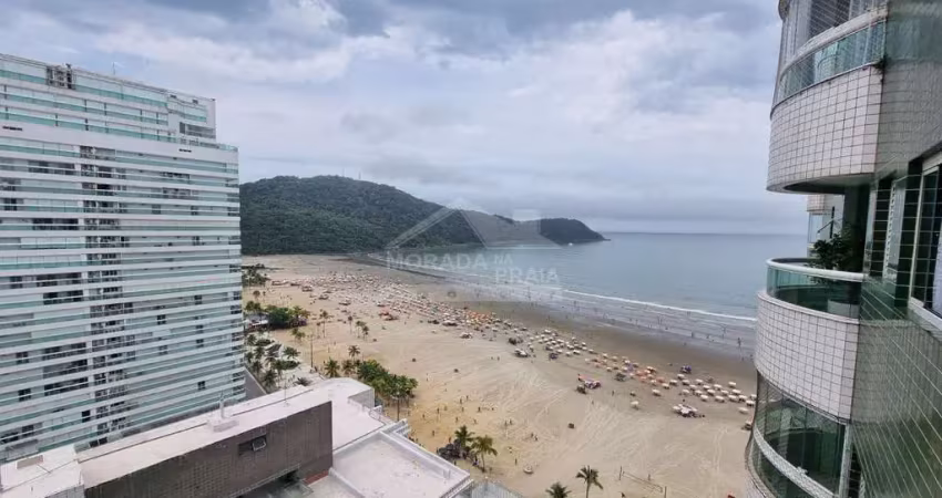 Apartamento frente ao mar e mobiliado no forte, lazer. confira na imobiliária em praia grande.