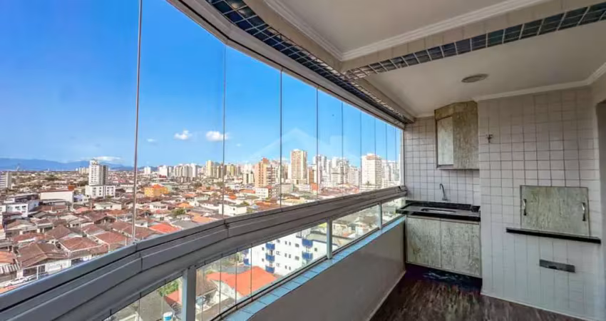 Apartamento na ocian, 2 dormitórios, terraço gourmet, lazer, só na imobiliária em praia grande.