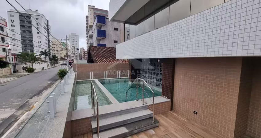 Apartamento de 2 dormitórios sendo 2 suítes na vila tupi em praia grande, sp.
