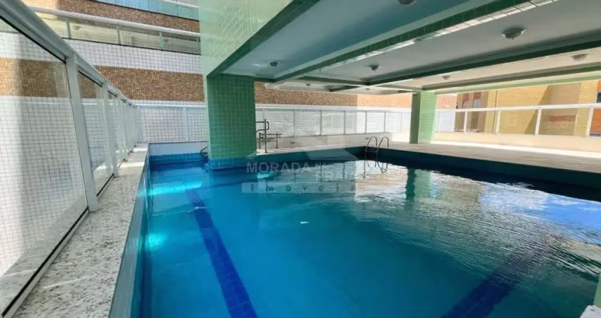 Apartamento novo no caiçara, 2 suítes, 1 vaga, apenas 300 metros da praia.
