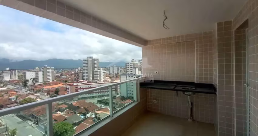 Apartamento frente mar de 2 dormitórios, sacada, confira em praia grande.