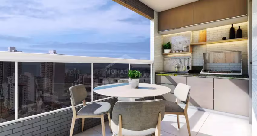 Lançamento na Guilhermina, 2 Dormitórios, 1 Suíte, 1 vaga. Confira na Imobiliária em Praia Grande.
