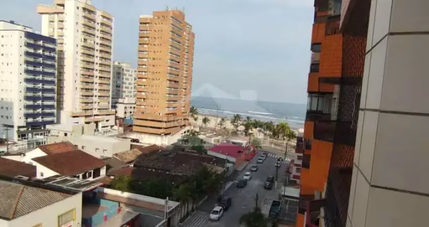 Apartamento MOBILIADO e VISTA MAR na Ocian, 1 dormitório, sacada, só na imobiliária em Praia Grande.