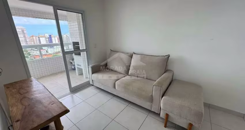 Apartamento na guilhernmina, 1 dormitório, sacada, confira em praia grande.