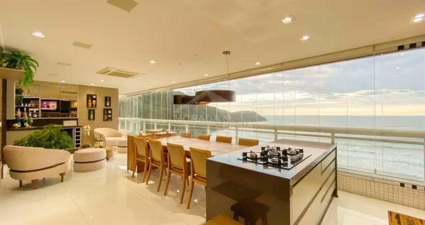 Apartamento espetacular de porteira fechada e vista mar no forte, 3 suítes, confira em praia grande.