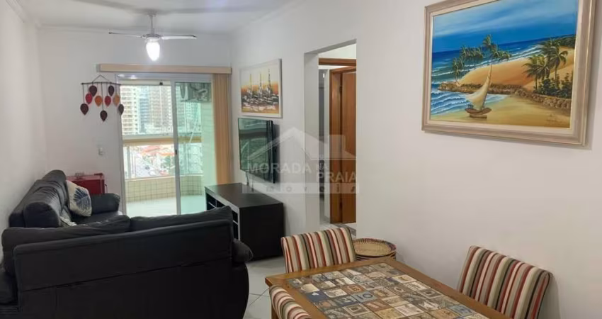 Apartamento de 2 dormitorios sacada gormet, vista p/ mar, Aviação, Praia Grande, SP.