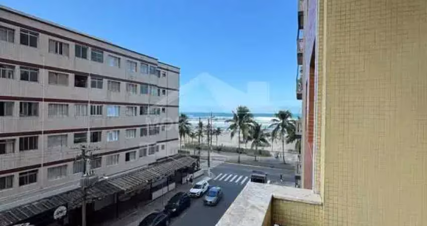 Apartamento vista mar e mobiliado na tupi, 2 dormitórios, 50 metros mar, confira em praia grande.