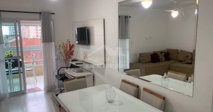 Apartamento mobiliado, 2 dormitórios no Canto do Forte - Praia Grande.