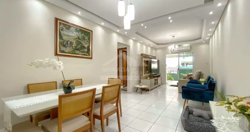 Apartamento semi mobiliado no canto do forte, 2 dormitórios, sacadas, confira em praia grande.