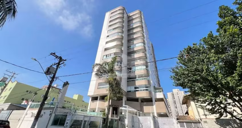 Apartamento semi mobiliado na guilhermina, 3 dormitórios, sacada, lazer, confira em praia grande.