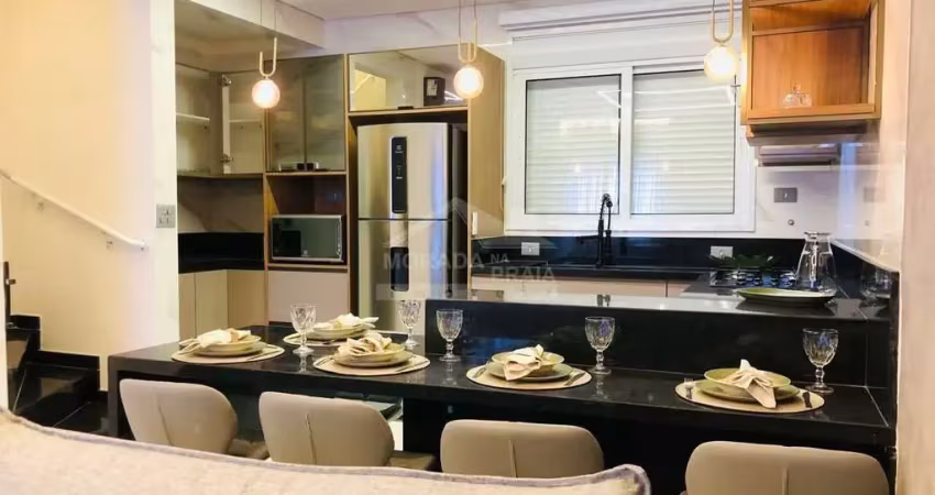 Residencial em CONDOMÍNIO FECHADO,  2 dormitórios com 2 suítes na Guilhermina ( Praia Grande ).