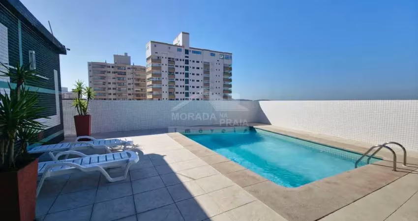 Lindo apartamento vista mar na aviação, 1 dormitório, lazer, confira em praia grande.