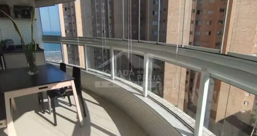 Apartamento 2 dorm, 2 vagas demarcada na guilhermina na imobiliária em praia grande.
