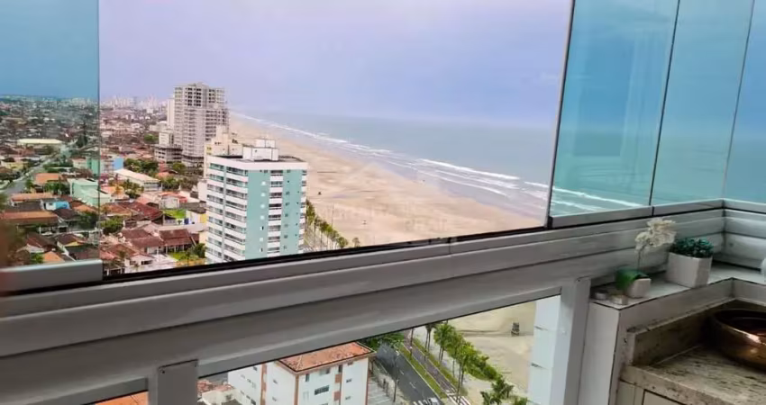 Apartamento de 2 dormitórios e 1 suíte com vista para o mar no flórida - praia grande!!!