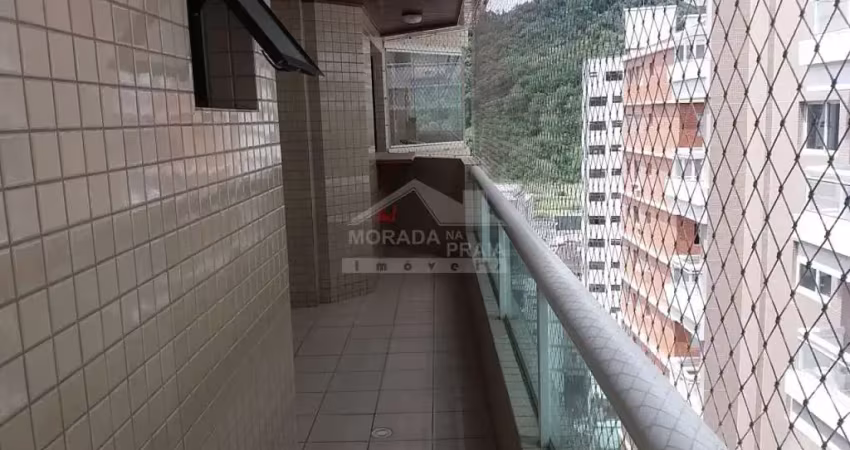 Apartamento 2 dormitóriuos, 3 sacadas, canto do forte a 100 mts mar, piscina, comércio local.