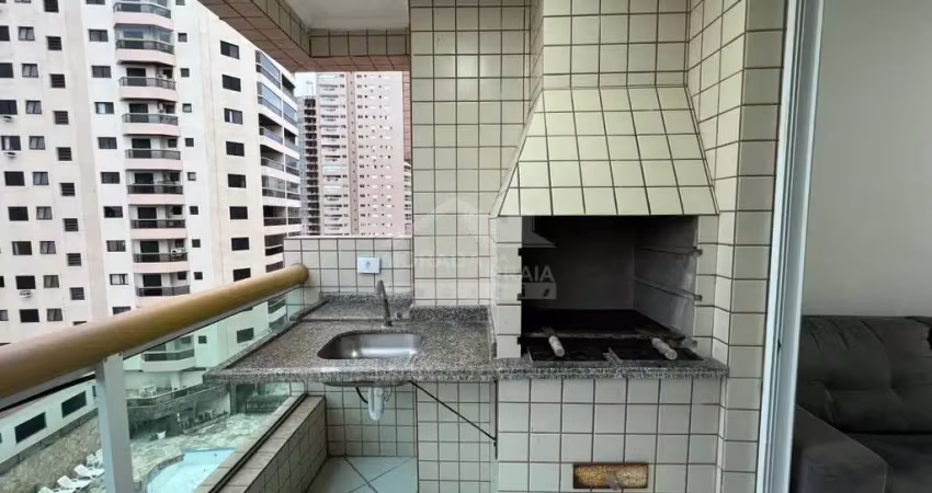 Apartamento mobiliado na aviação, 1 dormitório, terraço gourmet, lazer, confira em praia grande.