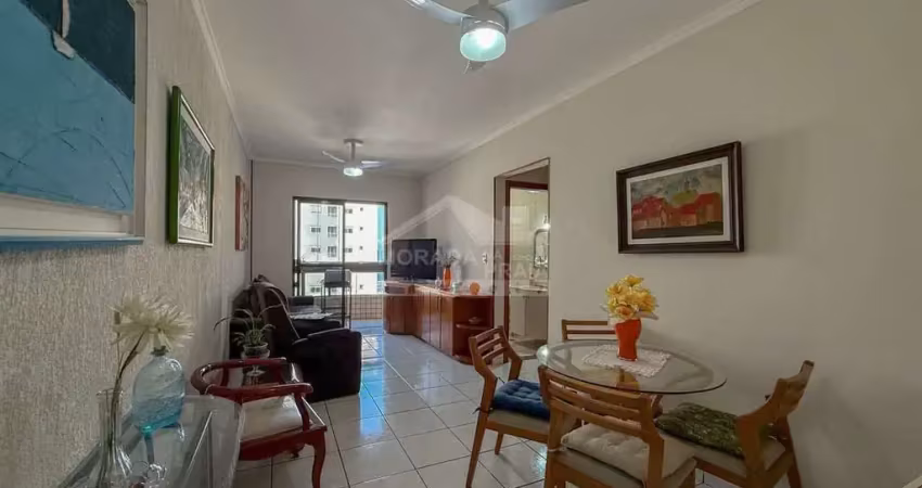 Apartamento vista mar e semi mobiliado na guilhermina, 2 dormitórios, confira na praia grande.