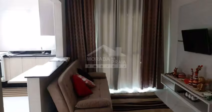 Apartamento de 2 dormitórios, mobiliado, com lazer completo na ocian, praia grande, sp