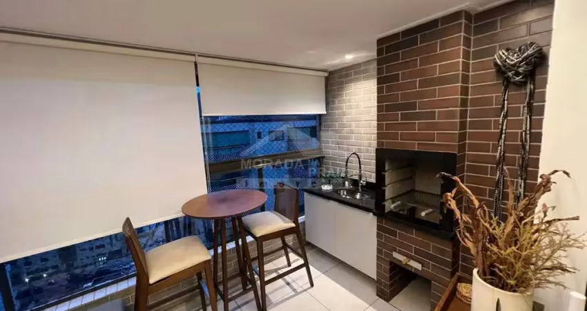 Apartamento vista mar alto padrão mobiliado e decorado no forte, 2 suítes, confira em praia grande.