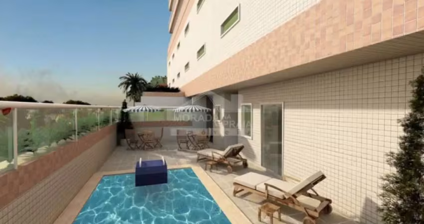 Apartamento no caiçara 2 dormitórios, lazer, 100 mts mar, só na imobiliária em praia grande.