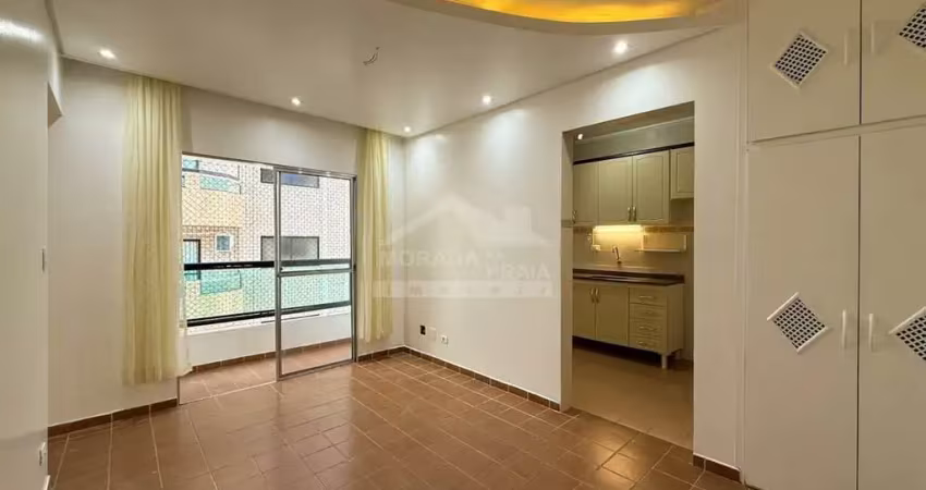 Apartamento tupi, 1 suíte, sacada, vaga, piscina, confira na praia grande.