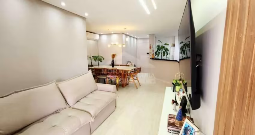 Apartamento mobiliado na guilhermina, 2 suítes, terraço gourmet, lazer em praia grande.