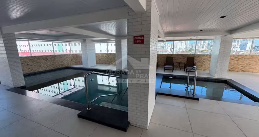 Apartamento mobiliado e vista mar, 2 dormitórios, sacada, só na imobiliária em praia grande.
